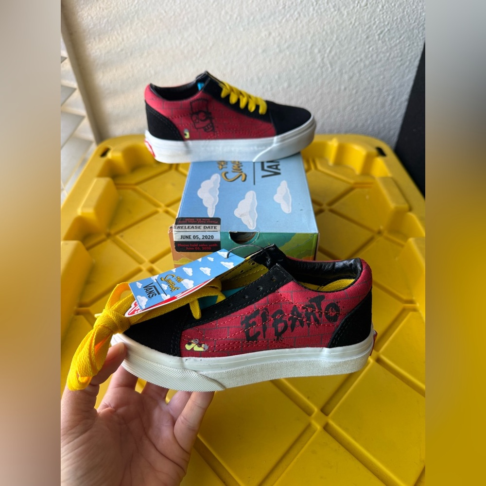 🔥Vans Old Skool El Barto Simpsons Shoes Kids Size 11